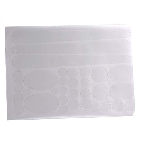 Keenso Pegatinas de Protección de Bicis, Pegatinas en Cuadros de Bicicleta, Kit de Etiqueta de Marco de Bici(Transparente)