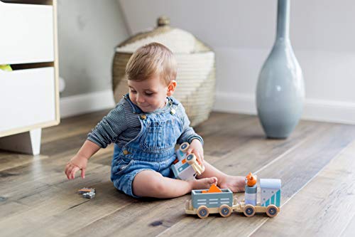 Kindsgut Tren de Madera con animalitos, Rayas