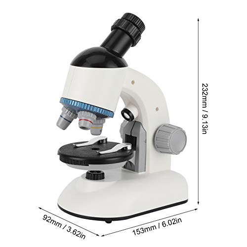 Kit de microscopio, microscopio biológico para niños, para niños principiantes que cultivan la curiosidad(white)