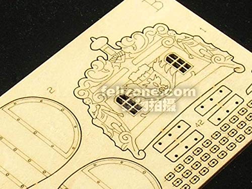 Kits de construcción de modelos de embarcaciones Kit de barcos de modelos de barcos Hobby Modelo de barcos de madera Escala de corte láser 3D 1/80 Yate real de los Países Bajos Manuales en inglés