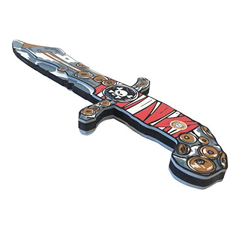 Liontouch 22801LT Cuchillo de Juguete de Espuma con Raya roja Pirata para niños | Forma Parte de la línea de Disfraces para niños