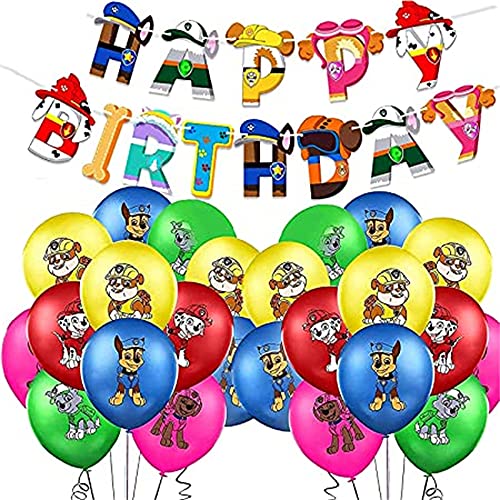 LOISING Decoración de cumpleaños Globos para Fiesta de cumpleaños para niños Banner de Feliz cumpleaños Decoración para Fiestas con Globos Regalos para niños Decoraciones para Fiestas