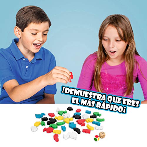 Lúdilo- Grabolo Educativo para Jugar en Familia, Mesa para niños, Figuras 3D, Agilidad Mental, Juego Habilidades cognitivas de Madera (80871)