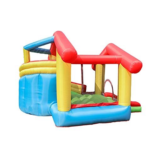 Lwieui Castillos hinchables Castillo Inflable de Diapositivas y animoso, Parque de Atracciones del Pequeño Castillo Inflable Infantil Interior y Exterior Inflables y Castillos hinchables