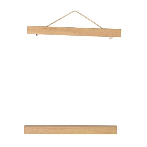 MAGT Marco de Fotos de Madera magnética, Marco de Imagen de Madera magnética Moderna DIY Cartel Personalizado Impresiones de Desplazamiento Percha de Arte Madera de Teca para(21cm)