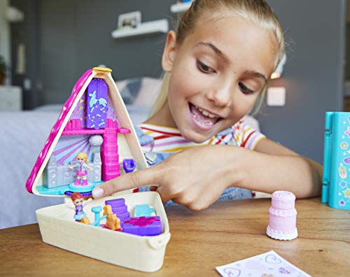 Mattel Torta Della Festa Polly Pocket-Cofre Tarta de Cumple, muñeca con Accesorios, Juguete +4 años, Multicolor GFM49