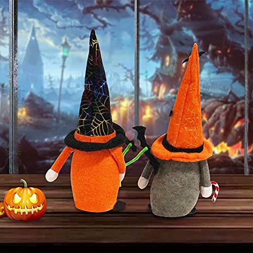 MattLxu 1 UNID Halloween Gnomes Dwarf DOLUCION Dwarf FLUSP Mayor Permanente GNOME FIGURAINA Figura DE Halloween Suministros de la Tabla Decoración de la Mesa (Estilo de murciélago de 32x10cm)