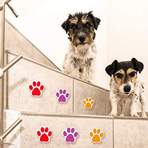 Metdek 3 Rollo de 1500 Piezas Pegatinas de Pata Coloridas Etiquetas de Pata de Perro Pegatinas de Impresión de Pata de Oso, Etiqueta de la Pared Etiqueta de la Pared Sala de Estar baño decoración