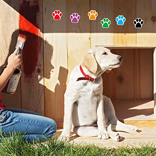 Metdek 3 Rollo de 1500 Piezas Pegatinas de Pata Coloridas Etiquetas de Pata de Perro Pegatinas de Impresión de Pata de Oso, Etiqueta de la Pared Etiqueta de la Pared Sala de Estar baño decoración