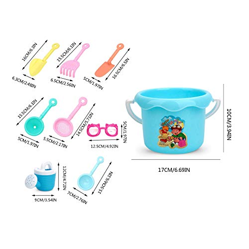 Mintuse World Children'S Toy Castle Bucket Pala Herramienta de juguete Temporada Playa Juguetes de agua Juguetes para niños Educación temprana Juguetes de playa (Multicolor)