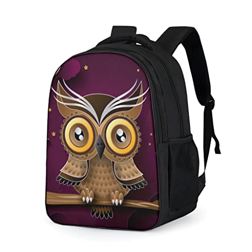 Mochilas de dibujos animados con búhos para el trabajo o la escuela, regalos para niñas y niños y adolescentes, gris brillante., talla única
