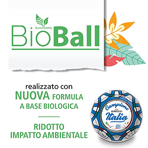 Mondo- UEFA Euro 2020 Italia Campione Toys-Balón de fútbol Campeo PVC para niña/niño rojo-26066, Color Azul/Negro/Blanco/Verde/Rojo (1)