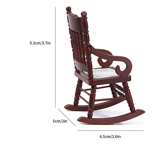 Muñecas Casa Silla Mecedora 1:12 Modelo Modelo Mecedora Casa De Muñecas Miniatura Modelo De Madera Modelo Mecedora Muebles Muebles Juguete Para Niños Niños