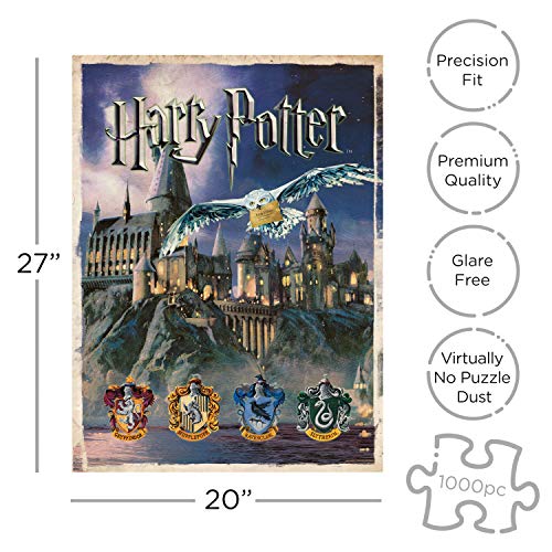 MyPartyShirt Asistente Jigsaw Castillo de Hogwarts de Harry Potter Puzzle de 1000 Piezas Casa Logo