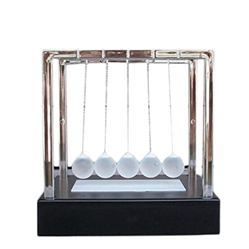 Newtons - Bolas de equilibrio con luz LED, bolas de cristal para aliviar el estrés, juguete educativo físico para el hogar, oficina, escritorio, adorno de cumpleaños (batería no incluida)