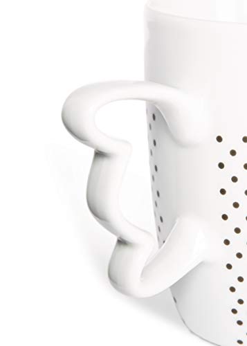 NICI 46048 - Taza de desayuno, diseño de gato, color blanco