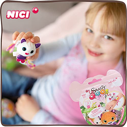 NICI Set Sweetydoos - 3x Juguete sorpresa con efecto UV, Pulsera coleccionable y póster - 3 de 9 mini figuras sorpresa con pulsera de amistad e imagen, 46835