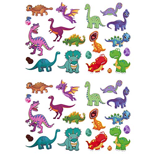 Oblique Unique® Tatuajes para niños, 38 unidades, diseño de dinosaurio temporal, para jugar en cumpleaños infantiles
