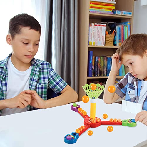 ORTUH tiro de tres puntas, juegos de fiesta familiar, catapulta de dedos, baloncesto, mesa de bádminton tridminton, práctica para cumpleaños, día del niño, Navidad, Halloween, Acción de Gracias.