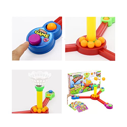 ORTUH tiro de tres puntas, juegos de fiesta familiar, catapulta de dedos, baloncesto, mesa de bádminton tridminton, práctica para cumpleaños, día del niño, Navidad, Halloween, Acción de Gracias.