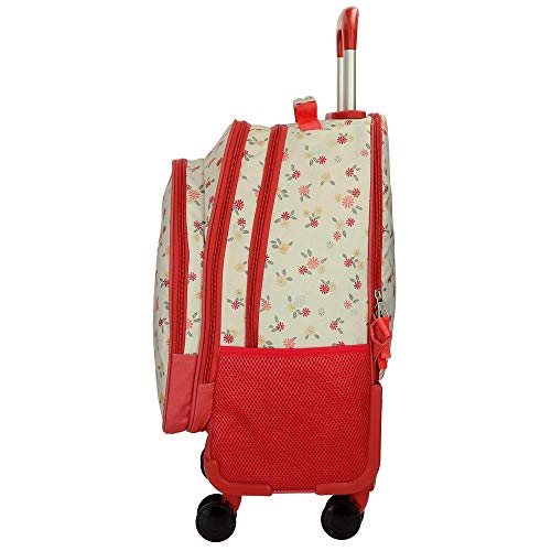 Pepe Jeans Joseline Mochila-Trolley 4 Ruedas Multicolor 33x44x21 cms Poliéster 30.49L
