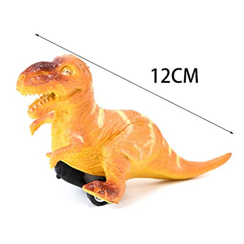 perfeclan Dinosaurio Cars Toy, Modelo de Coches Dinosaurios, para Museo, exposición de Dinosaurios 13 cm - armarill Claro