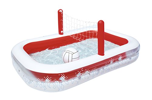 Piscina Hinchable Infantil con Red Voleibol Bestway Inflate-A-Volley 254x168x97 cm