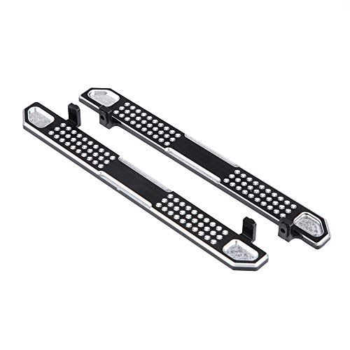 Placa de Pedal de Coche, aleación de Aluminio de 16 cm de aleación de Metal aleación de Aluminio para Traxxas TRX-4 1:10 RC Coche (Negro)