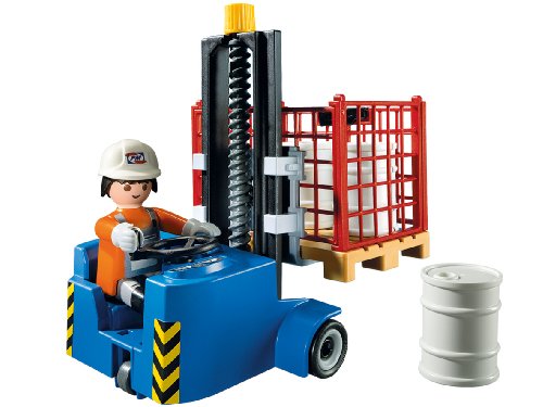 PLAYMOBIL Mercancías y Aeropuerto - Transportador de contenedores, Juguete Educativo, Multicolor, 35 x 12,5 x 25 cm, (5257)