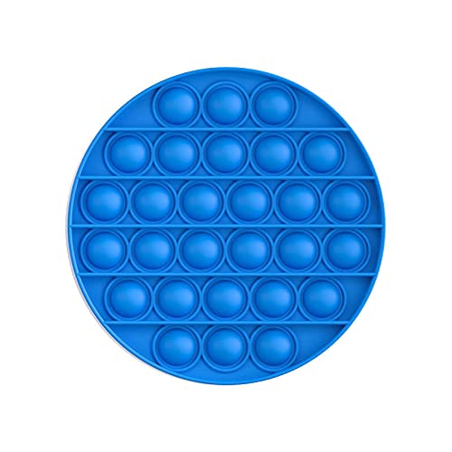 Pop IT Fidget Toy Juguete antiestrés Fidget Toy- Pop Bubble de silicona, lucha contra el estrés y la ansiedad, ideal para la concentración y sus capacidades sensoriales (círculo azul)