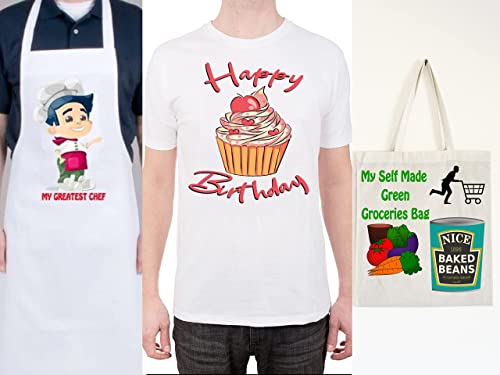 PPD A4 x 40 Hojas de Papel de Transferencia Térmica Para Camisetas, Mascarillas y Tejidos Blancos o Claros - Para Impresora de Inyección de Tinta Inkjet - PPD-1-40