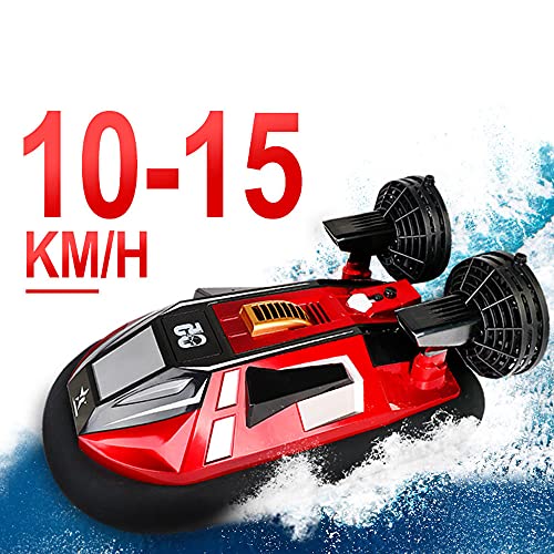 QHYZRV Remo de Carreras de Alta Velocidad para Adultos y niños Coche de Acrobacias Juguetes eléctricos Modelo de Coche 2.4GHZ Aerodeslizador inalámbrico RC Vehículo Todo Terreno Vehículo Anfibio