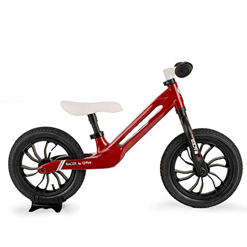 Qplay - Bicicleta sin pedales Tech Balance Bike RACER Roja - Asiento ajustable en 4 alturas y acolchado - Ideal para niños de 2 a 4 años (máximo 30 Kg)