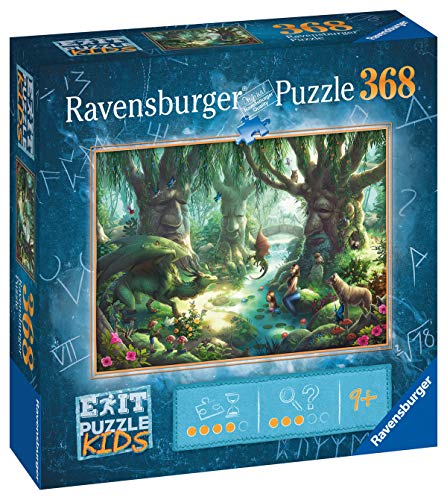 Ravensburger- Der magische Wald Exit Kids 12955-Puzzle Infantil (368 Piezas, a Partir de 9 años), diseño de Bosque mágico, Multicolor (12955)