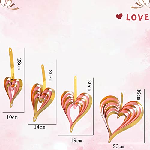Regalos románticos, 1 juego de colgante de corazón romántico en forma de corazón de papel de San Valentín colgante ornamento para vacaciones colgante romántico para cumpleaños