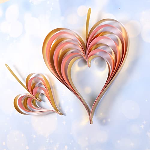 Regalos románticos, 1 juego de colgante de corazón romántico en forma de corazón de papel de San Valentín colgante ornamento para vacaciones colgante romántico para cumpleaños