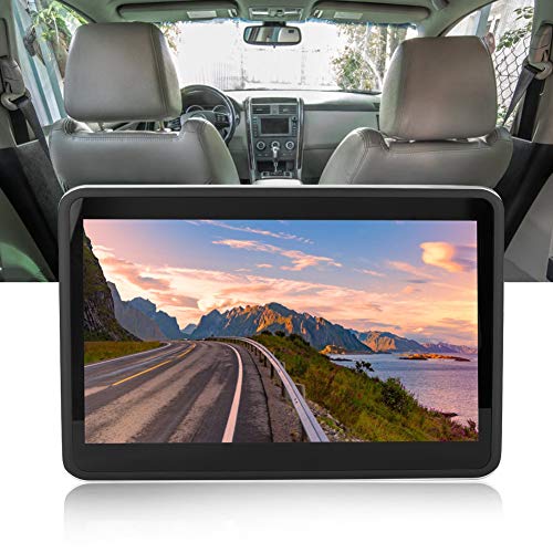 Reproductor de DVD portátil,10.1 `` HD 1080p Monitor de reposacabezas multimedia digital portátil recargable universal con puerto HDMI, soporte USB/TF,infrarrojos incorporado/FM/altavoz