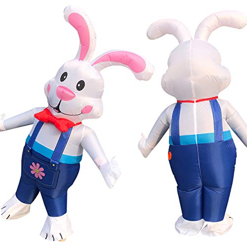 RESOYE Traje inflable del conejo, traje de conejo de la fiesta de Pascua, traje de conejo inflable de Pascua, disfraz inflable para adultos para el hogar del partido
