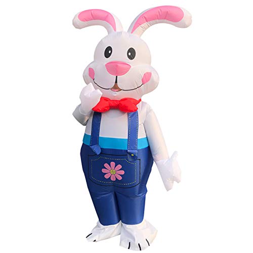 RESOYE Traje inflable del conejo, traje de conejo de la fiesta de Pascua, traje de conejo inflable de Pascua, disfraz inflable para adultos para el hogar del partido
