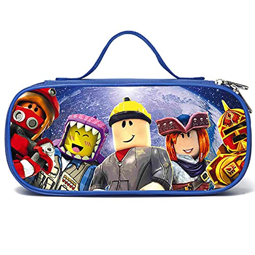 Roblox Estuche Escolar de Gran Capacidad,Organizador Portalapices de Gran Capacidad Portátil para Adolescentes Estudiantes para Estudiantes en Escuela y Empleados en Oficina