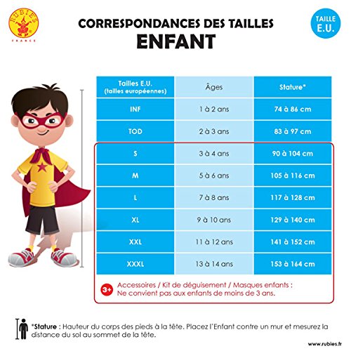 Rubies TF1 Licences – i-620794s – Disfraz clásico Ladybug Miraculous – Disfraz + máscara – Talla S