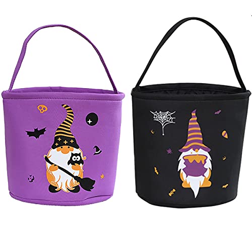 RXXR Bolsas de Halloween para trucos o golosinas de calabaza, bolsa de lona para dulces de Halloween, bolsa de dulces, bolsas de regalo reutilizables, bolsas de fiesta para niños