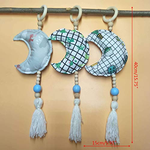 S-TROUBLE Decoración de la habitación del bebé Estilo nórdico Forma de Luna Colgante Juguetes Niños Dormitorio Decoración