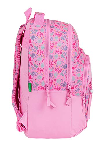 safta 612053560 Mochila Grande Doble Adaptable a Carro Benetton, Rosa