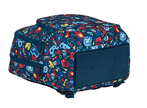 Safta 642042560 Mochila Grande Doble Adaptable a Carro Blackfit8, Azul