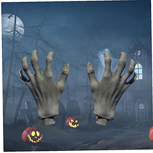 Sanfiyya Césped Zombie Manos Set, Realista Halloween Zombie Manos y Brazos, Decoración de Zombie Lawn para Halloween Terror Scary Scary Precs Decoración (Color al Azar)
