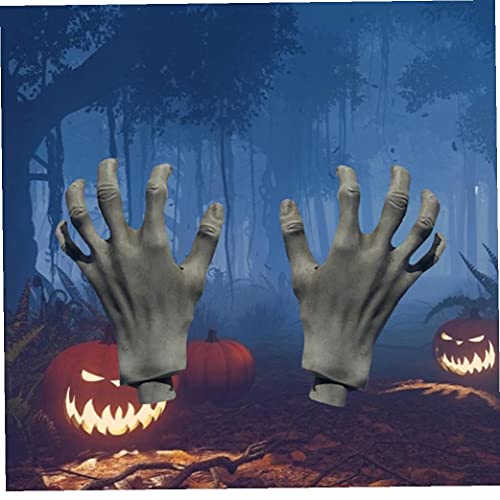 Sanfiyya Césped Zombie Manos Set, Realista Halloween Zombie Manos y Brazos, Decoración de Zombie Lawn para Halloween Terror Scary Scary Precs Decoración (Color al Azar)