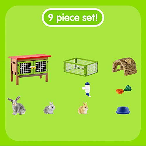 Schleich 42420 Farm World play set - conejera, juguetes a partir de 3 años