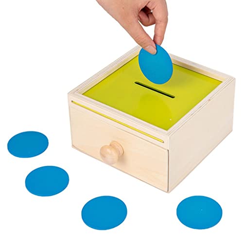 Sharplace Material Montessori, Caja de permanencia de Objetos, Bandeja de Juguete de Madera y Bola, Juego de clasificación de Zanahorias, Caja de Monedas, Caja