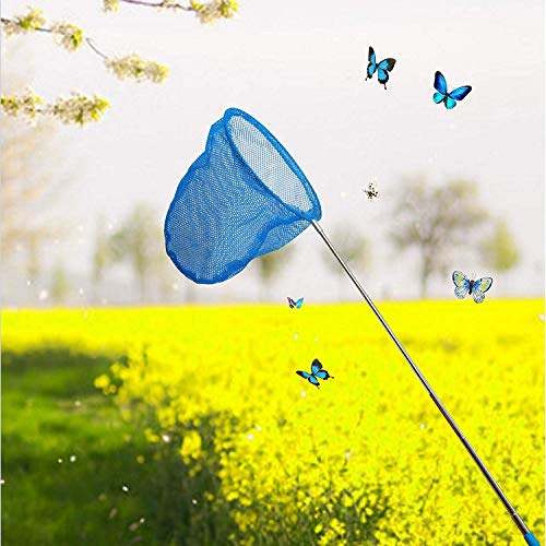 SIMUER 2Pcs Redes Telescópicas con Butterflies Village Habitat,Butterfly Net Extensible Redes de Pesca de Malla de Net con la Manija Estirable para Atrapar Insectos Mariposa Insectos Peces Pequeños